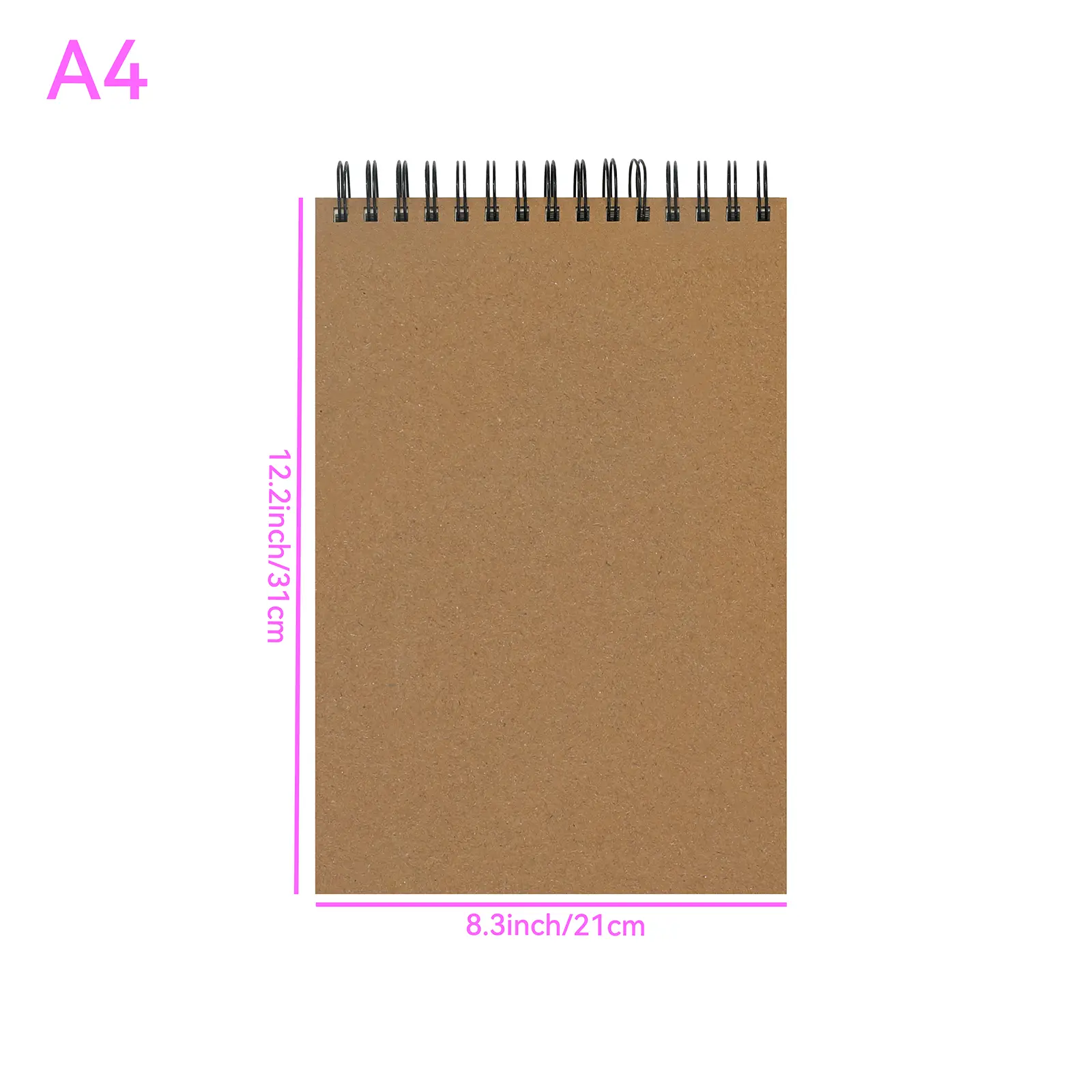 MEEDEN A4 Sketch Book , 1 Pack 60 Sheets 160gsm Drawing Paper for Sketch,Pencil Coloring, Acrylic Marker, Oil Pastel,Top Spiral Bound Sketch Pad, Acid Free Blank Art Sketchbook for Painting, Writing, Drawing Pad for Artists, Beginner, Kidss