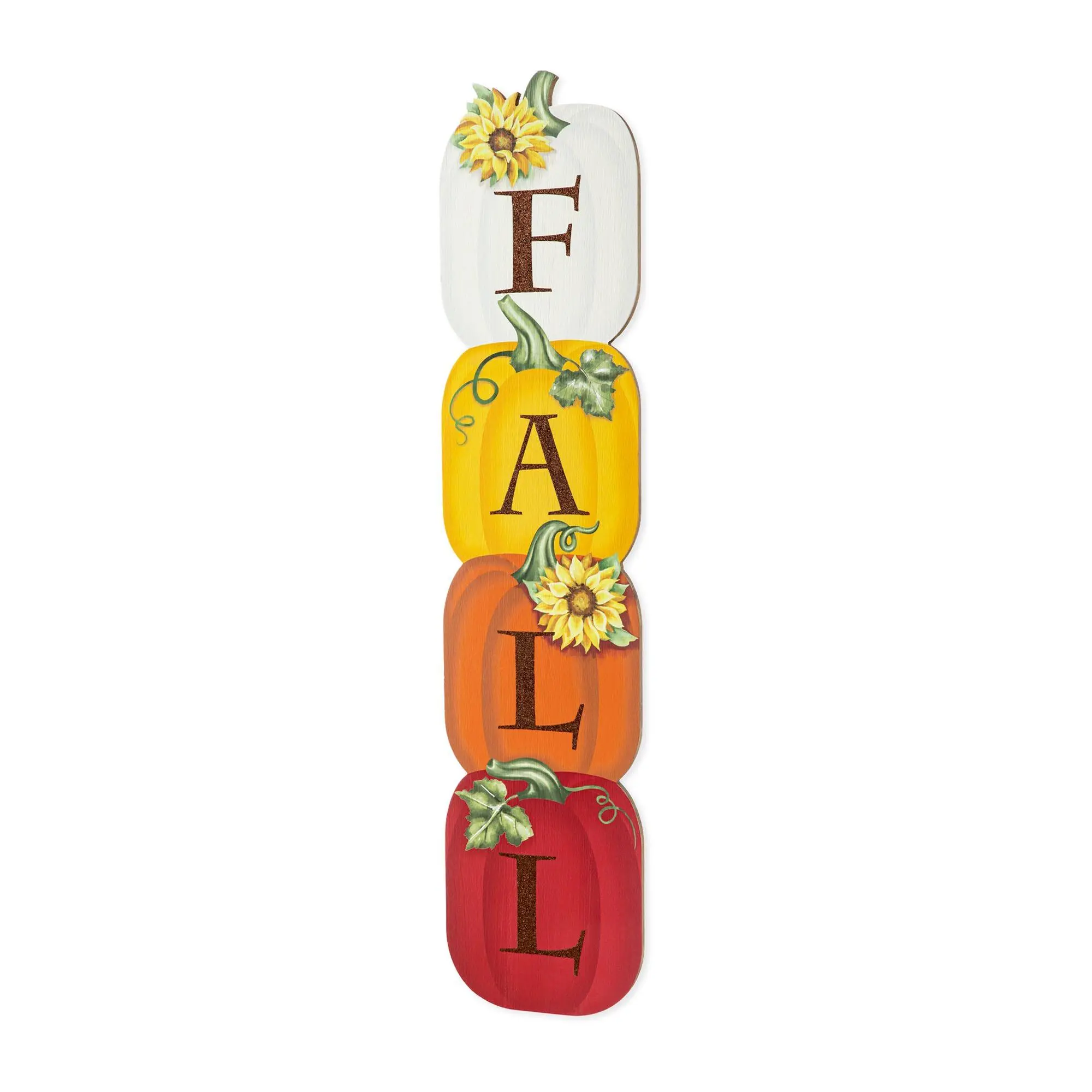 Glitzhome 42"H Fall Wood Stacked Pumpkin Porchign Decor