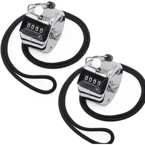 Tally Clicker Counter, Metal Case Mechanical Clicker Digital Handheld Tally Counter with Nylon Lanyard