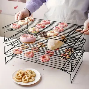 2 Pack/4 Pack Cooling Rack, Foldable Stackable Baking Cooling Rack Grid, Bakeware, Kitchen Tool, Kitchen Gadget, Kitchen Accessories