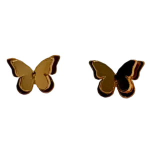 Double Butterfly Stud Jewelry Earrings