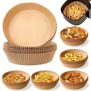 50Pcs Viral Air Fryer Liners (7.8"x1.8") | Disposable Non-Stick Parchment Paper Bowls | The Ultimate Kitchen Hack for Zero Cleanup