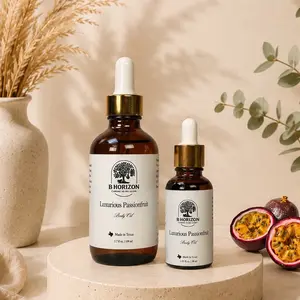 B Horizon Luxurious Scented Passionfruit Body Oil - Premium Botanical Multi-Oil Body Care Moisturizer, Adult Daily Nourishing Hydrating Blend for Radiant Silky Skin
