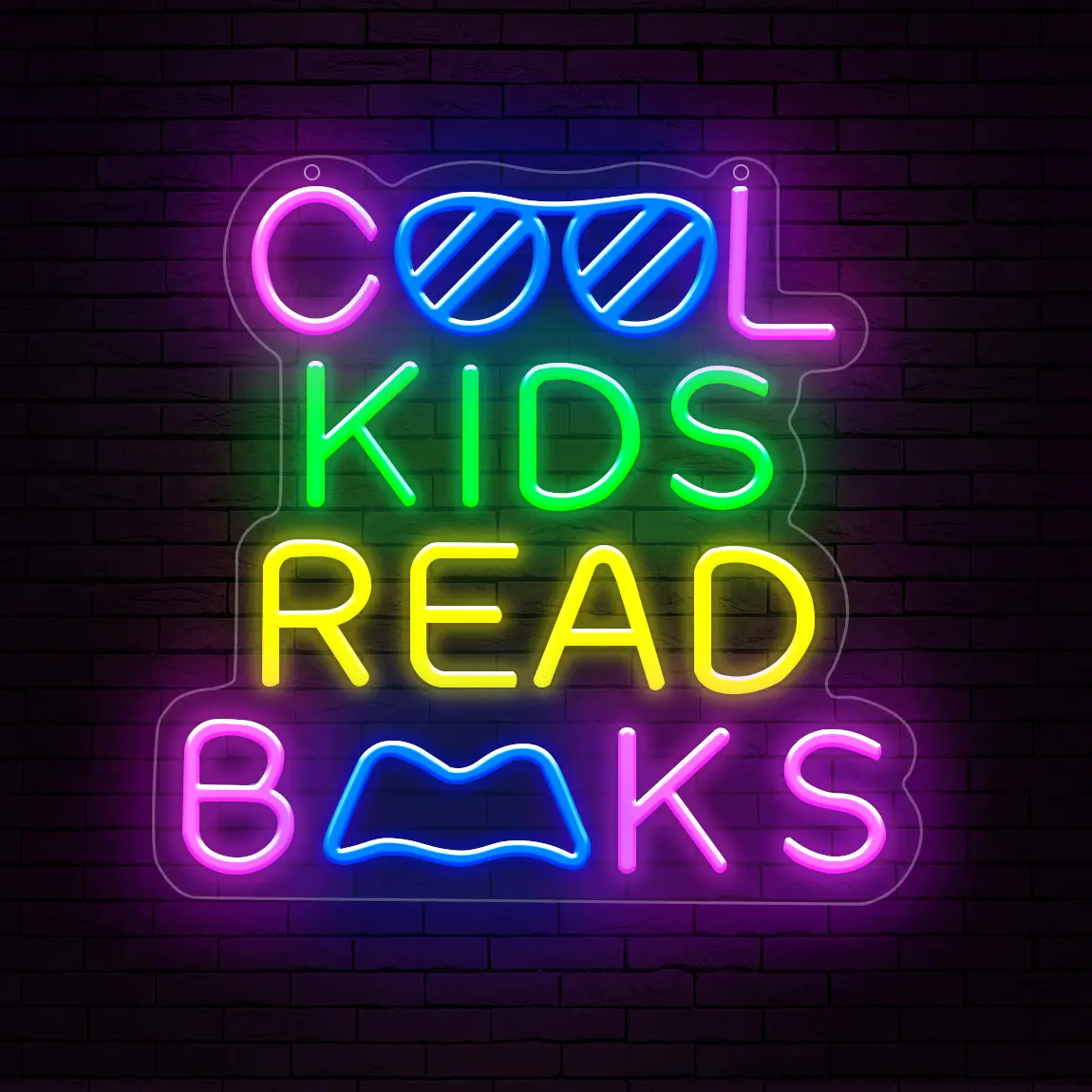 Lumoonosity Light Up Letters Decorative Neon Sign - USB-Powered 4-Color Acrylic LED Sign with Ambient Light, ON/OFF Switch for Classroom, Bedroom - High-Quality for Students