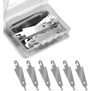 60 count Stainless Steel  Threader Embroidery Cross Stitch -Threading Tools for Large Eye  Hand DIY Sewing with Clear Box for Keep it in Place