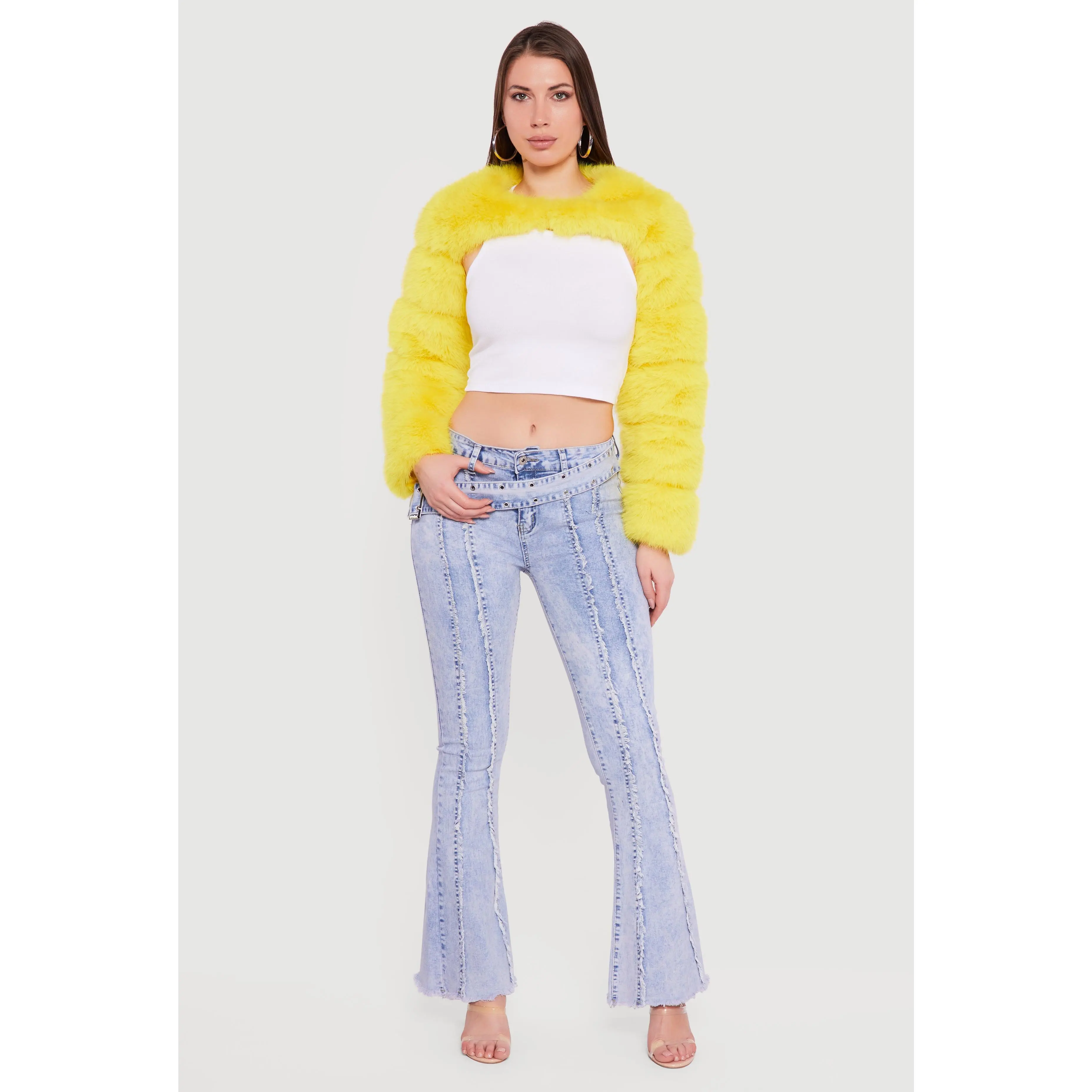 Faux Fur Bolero Jacket