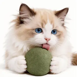 Petinstinct 3.94 Inches Giant Catnip Ball, Lickable Cat Nip Ball, Interactive Cat Balls for Bored Adult Cats Indoor, Jumbo Kitty Teeth Cleaning Chew Dental Toy