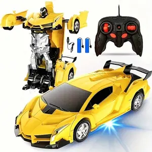 2 In 1 Electric RC Car Transformation Robots Children Boys Toys Outdoor Remote Control Sports Deformation Car Robots Model Toy