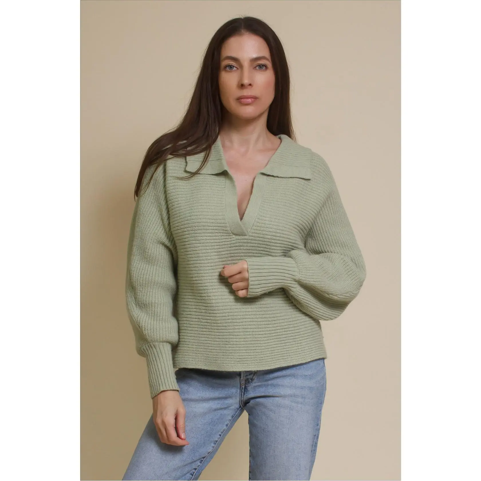 April Pullover Collared Preppy Sweater