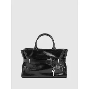 URBAN REVIVO 2026 Spring Women's Trendy Belted Commute Top-Handle Crossbody Bag UAWB60031