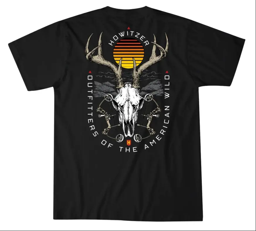 American Fighter Men's Howitzer Graphic Short-Sleeve T-Shirt - Fitted Round Neck Cotton Menswear Top, Casual Year-Round Wear with Hand-Drawn Art, Supports American Heroes (M, L)