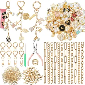 457 count Charms Lip Gloss  Making Kit, DIY Craft with Charms, Key Chain, Jump Rings, Lobster Clasps, Chains and Tools for DIY Crafting  Making Keychains Supplies