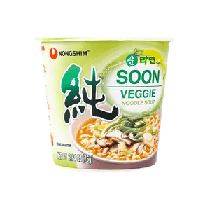 NONGSHIM SOON Vegan Ramen Cup Original Flavor 2.65 oz - Korean Instant Noodles