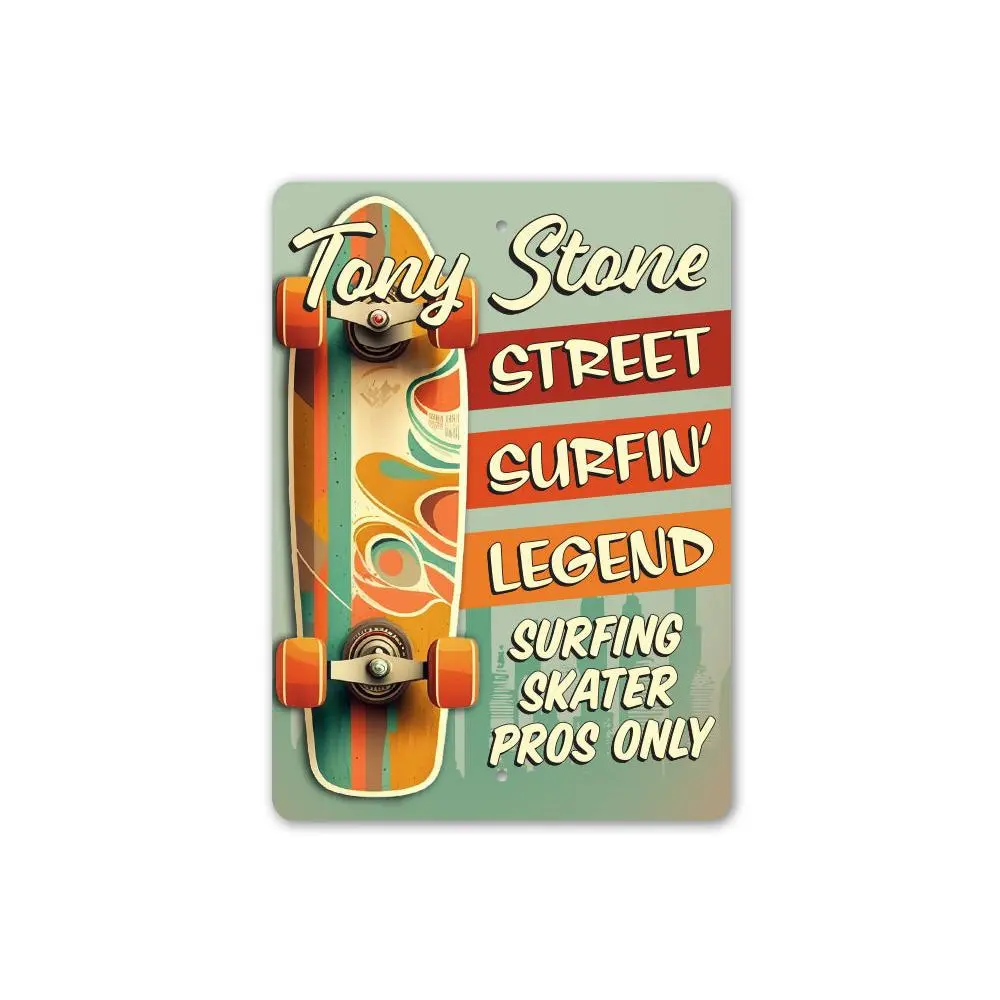 Custom Name Street Surfing Legend Sign