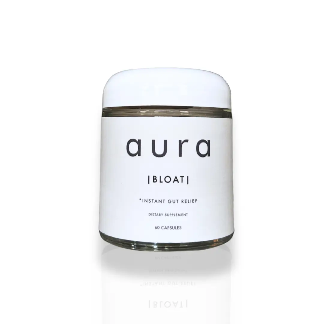 Aura Daily Gut Support Bloat Instant Gut Relief 60 Capsules Dietary Supplement
