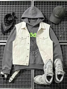 y2k hoodies, Men's Hip Hop Spider WebPattern, Graphic Alphabet Print HarajukuVintage Hoodie, Punk rock style, LongSleeve Street Wear Top For Both Men AndWomen Oversized Hoodies