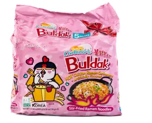 Samyang Buldak Ramen Carbonara Hot Chicken Flavor 4.58 oz*5 each samyang  ramen Korean Carbonara buk dakra