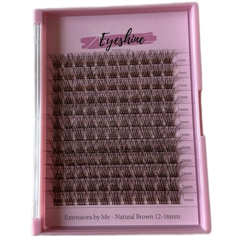 Eyeshine Natural (Brown 12-16mm) Eyelashes Extensions by me Glue Sold Separately