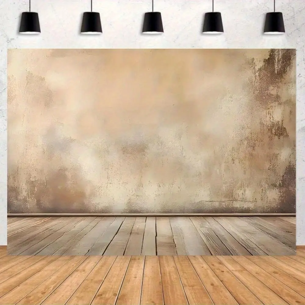 1pc Polyester 2D Flat Large Area Textured Roll Photo Backdrop - Brown, Beige, Golden, White - for Portraits, Weddings (Festive & Party Supplies, Home Supplies)