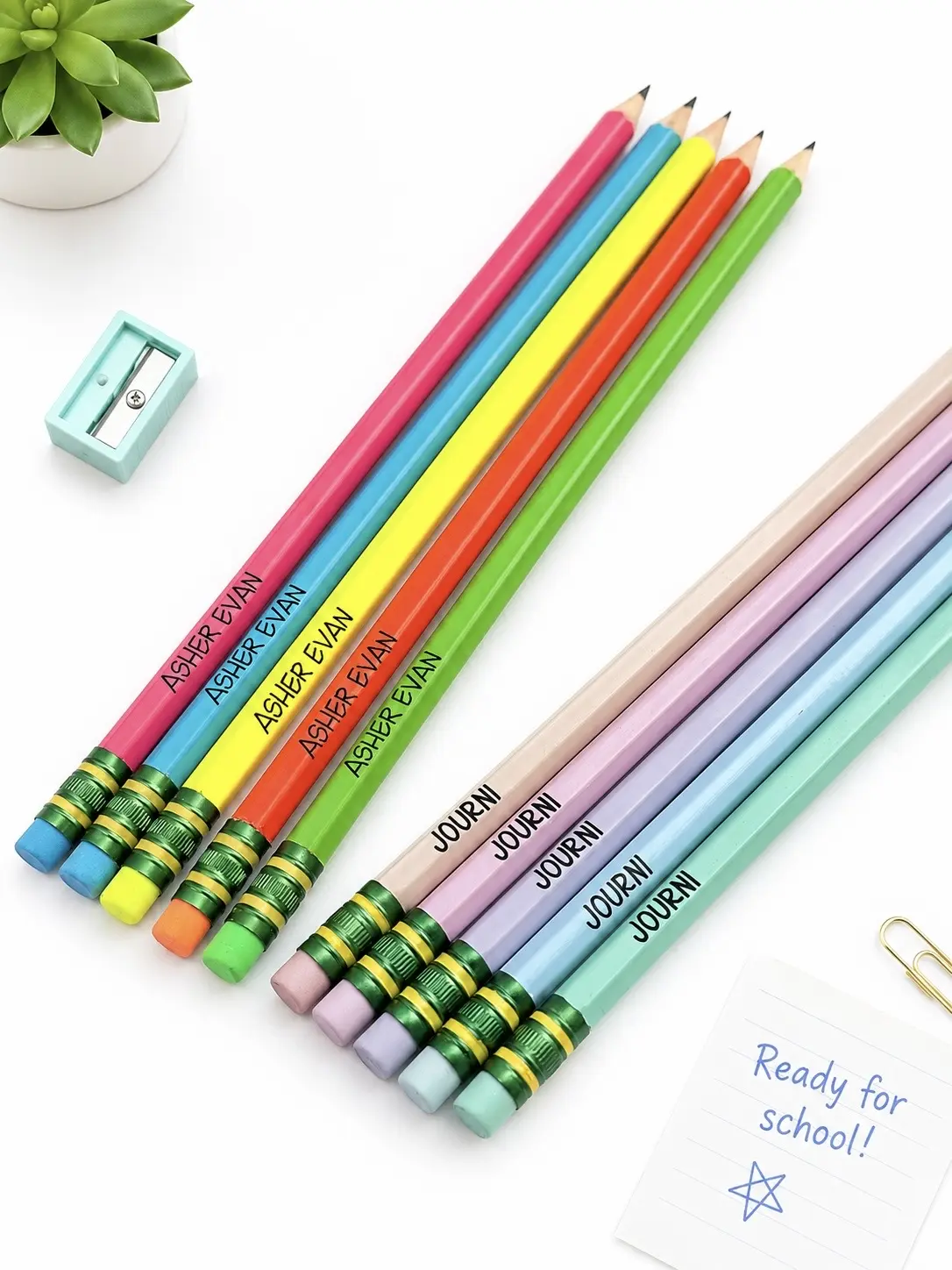 Personalized Ticonderoga Pencils for Back to School Supplies, Kids Custom Name Pencil Set, Student Supplies