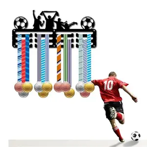 Football/Running Medal Hanger Display Stand Rustproof Wall Mountable for Wall Home Badge Competition Gymnastics Swimming Medal Winner Home Organizer Hook