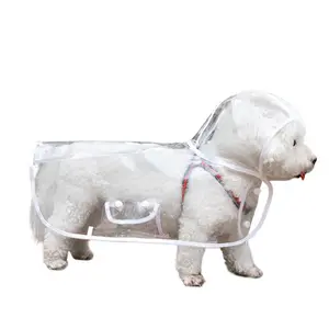 Transparent Waterproof Raincoat for Small Medium Dogs, PVC Full Protection Dog Raincoat, Clear Rainy Day Walking Jacket