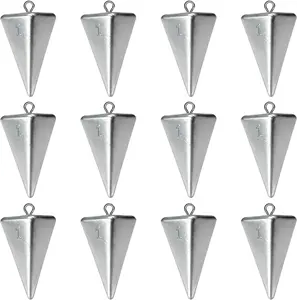 Pyramid Sinkers Fishing Weights Assortment 1Oz-4Oz, Surf Casting Sinkers for Saltwater Beach Fishing, Triangle Lead Weights anti Roll Strong Hold Proximitck