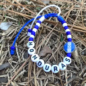Unisex Honduras name and flag bracelet for