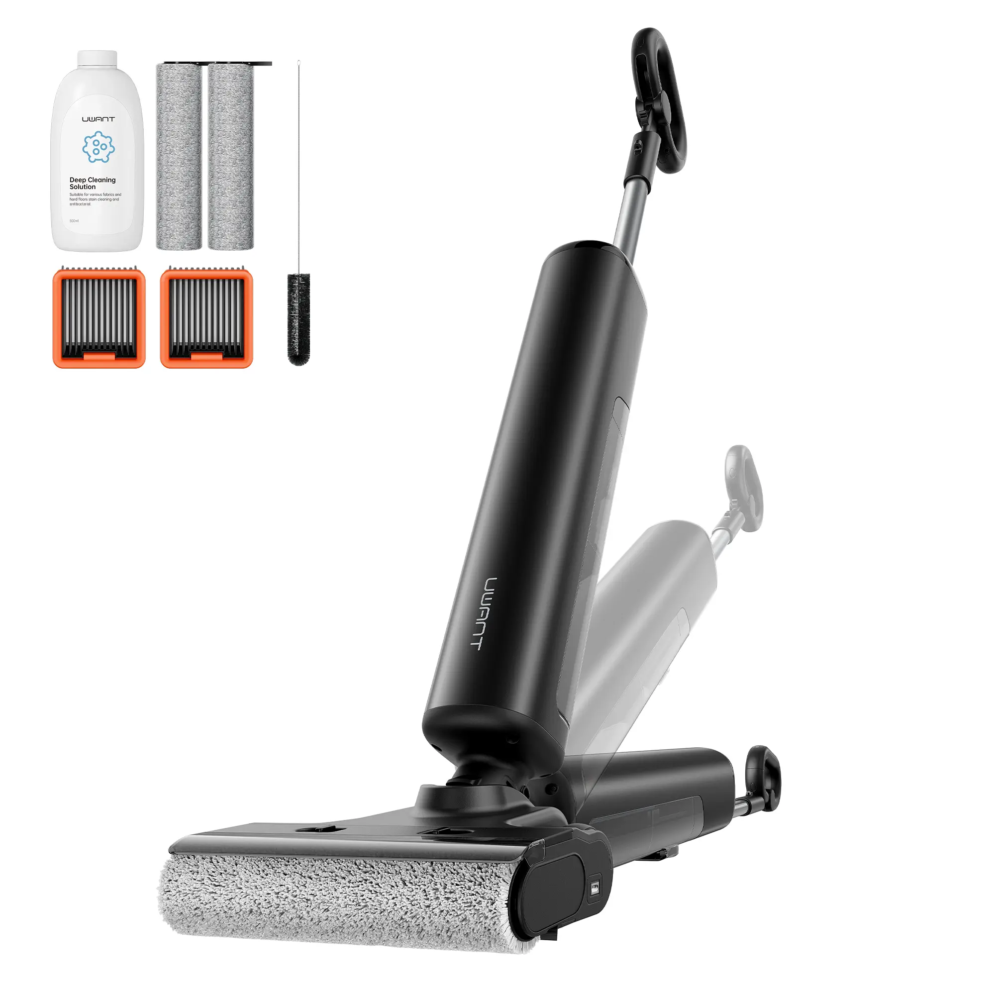 Uwant D600 Wet Dry Vacuum Cleaner, Self Cleaning System,180°Lay-Flat Smart Cordless Vacuum Mop, 40 Minutes Long Runtime,Dual-Sided Edge Cleaning,23000pa Powerful Suction for Hard Floors Household Items