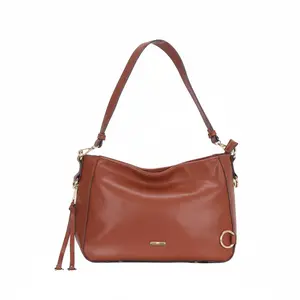 Elegant Solid Color Women's Crossbody Tote Bag – Classic Brown PU Leather, 2-in-1 Shoulder & Handheld, Large Capacity for Daily Commute Designer