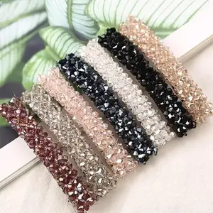 7PCS Rhinestone Flower Hair Clips for Women Vintage French Style Hair Barrettes Set Elegant & Durable Medium Size 3.5in Clips for Dressy Occasions
