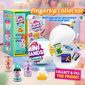 Min Brands Retro Mini Fridge with 2 Fridge balls ,Amazon Playset,by ZURU-Real Miniature Collectible Store for Kids ,Role Play ,and Display