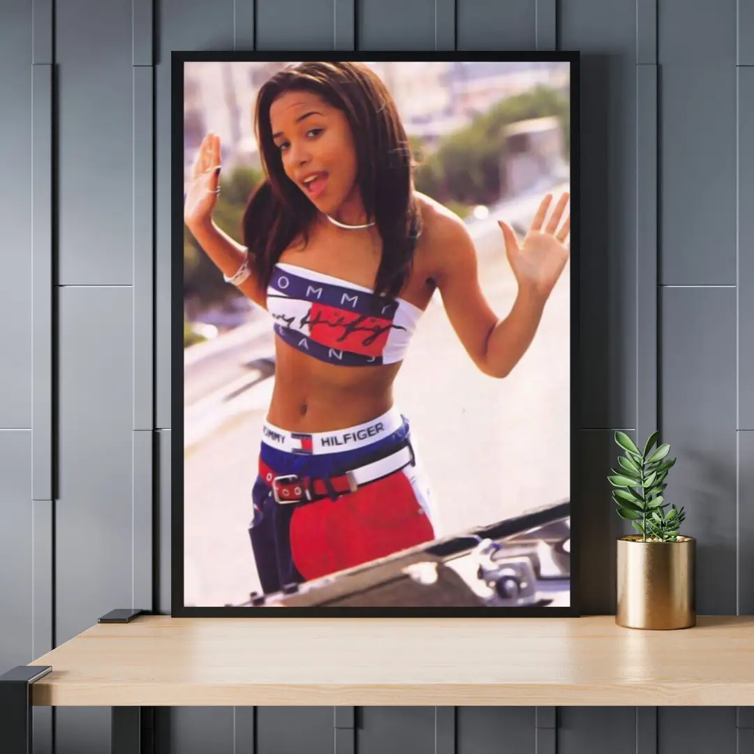 AALIYAH ICONIC TOMMY HILFIGER POSTER