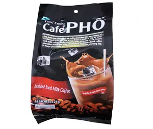 Cafe Pho Vietnamese 3in1 Instant Coffee Mix, Iced Milk Coffee, Cafe Sua Da, Single Serve Coffee Packets, Bag of 18 Sachets,