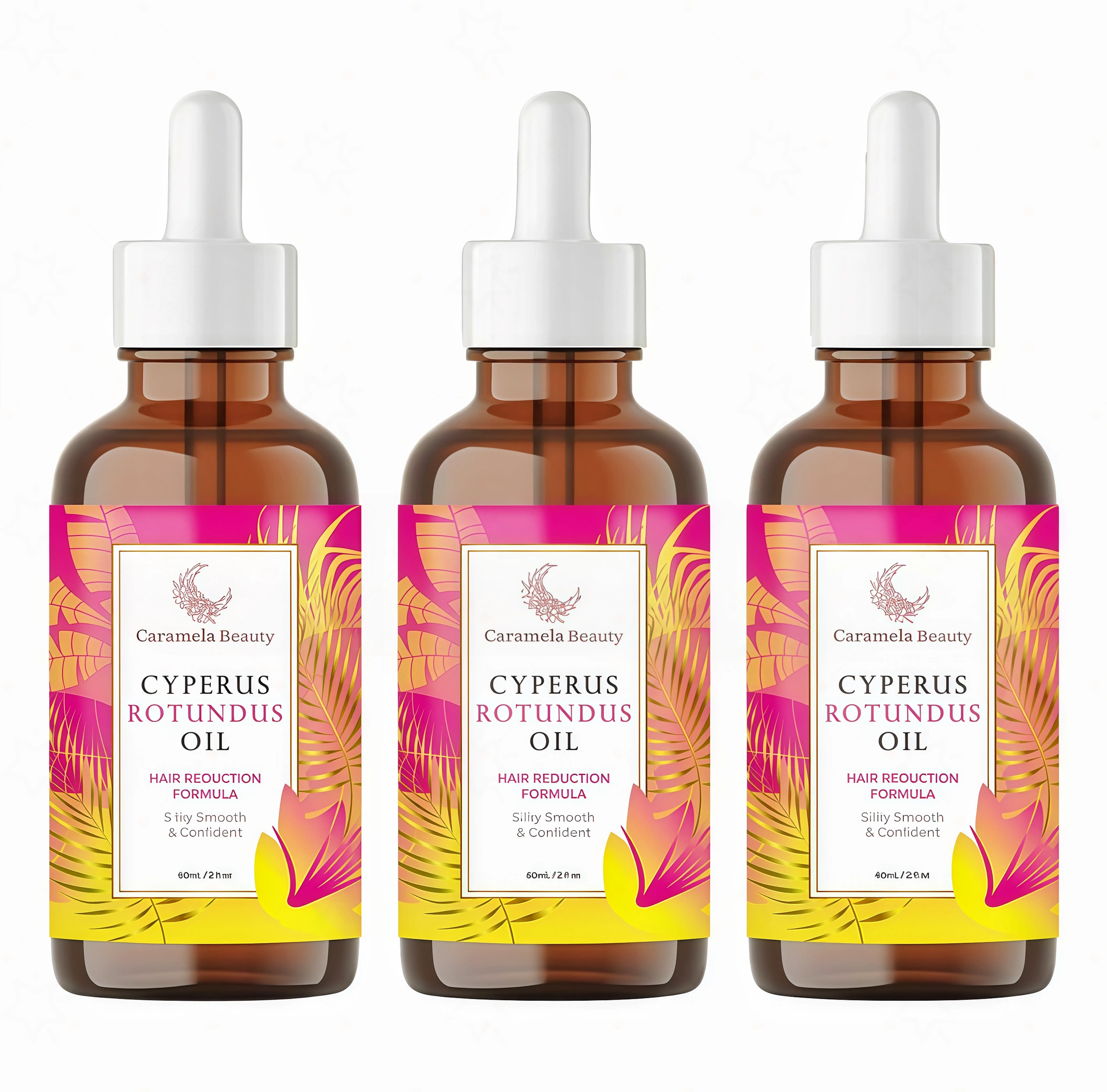 3 Pack Caramela Beauty Cyperus Rotundus Oil for Natural Permanent Hair Reduction UU , Mild and Non-irritating Body Care Wax, Moisturizing & Soothing for Skin Care Depilatory, Unisex Hair Removal Cream oil, Daily Use Cosmetic Gentle Removal