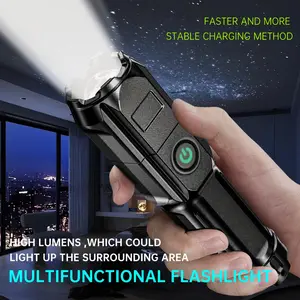 Ultra-bright Zoom Flashlight, 1 Count Portable Multi-functional Handheld Flashlight, Durable & Portable with Telescopic Zoom Flashlight, Adjustable Tactical Flashlights for Outdoor