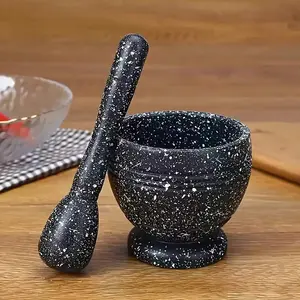 1 Set Grinder & Pestle PP Garlic Pepper Spice Grinder Bowl Multi-Functional Kitchen Tool for Seasonings and Grains Household Kitchen Gadget Durable Easy-to-Use Culinary Accessory for Cooking and Meal Prep