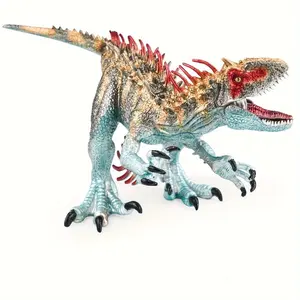 Colorful Tyrannosaurus Rex Animal Model, Movable Mouth, PVC Material, Collectible Figure, Realistic Dinosaur Model, 1 Per Pack