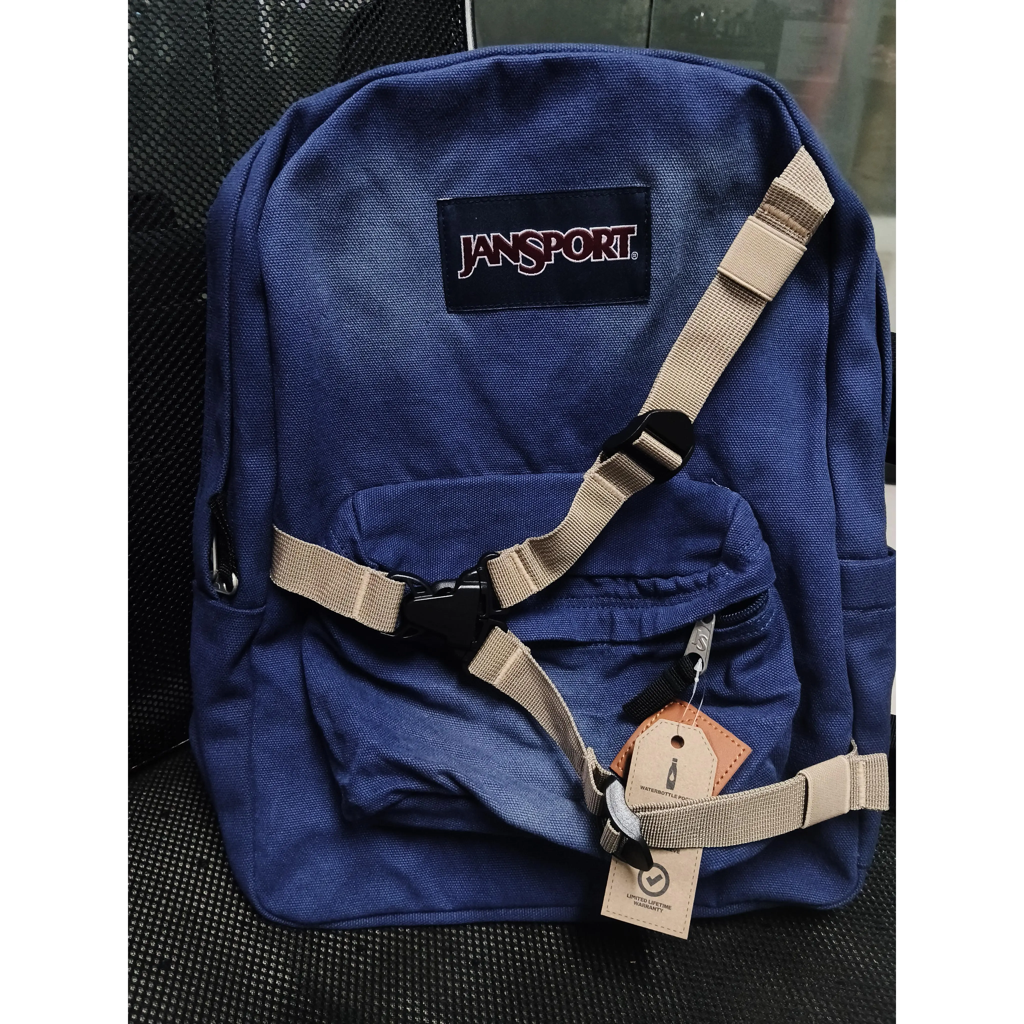 JanSport Spider-Man Graphic Washed Denim Backpack - Zip Closure, Spacious Storage, Unisex School Backpacks for School, Classic Casual Street Bookbag