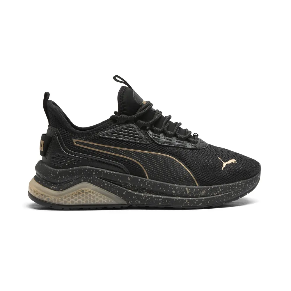 PUMA Womens Amplifier Speckle Wide Sneakers Shoes Casual - Black PUMA Womens Amplifier Speckle Wide Sneakers Shoes Casual - Black