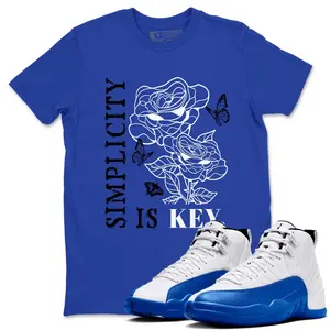 Unisex T-shirt to match Jordan 12 Blueberry - Simplicity Is Key. 100% Cotton for Casual Wear. Comfortable Summer Unisex T-Shirt to match Jordan Sneaker. Streetwear Style. urban outfitters