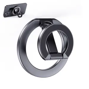 Magnetic Phone Ring Holder Stand, Dual-Sided Strong Magnet Grip Compatible with Car Mount, Magnetic Phone Accessory for iPhone 17 16 15 14 13 Pro Max Plus