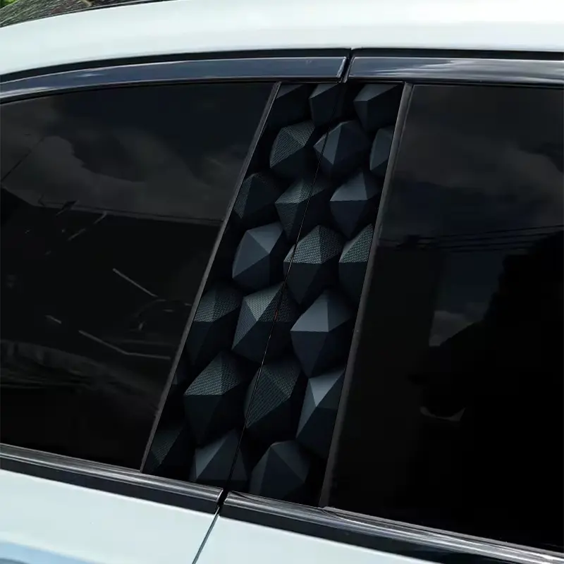 Dark three-dimensional cluster style sticker 2-piece B-pillar waterproof, scratch-resistant, suitable for all models - cars, suitable for Audi, Honda, Mitsubishi, Ford, Volkswagen, BMW, Opel, Porsche, Citroen. Sedan, SUV, MPV Side Decals Car Stickers