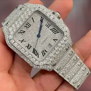 Men's Iced Out Square Watch LuxuryASF with Logos Lighter Design