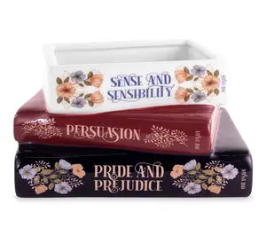 Steel Mill & Co. Stacked Book Planter, Jane Austen
