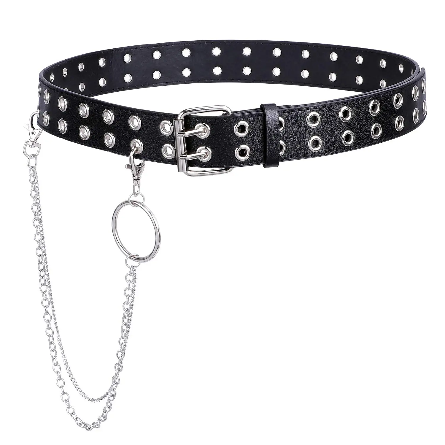 B-black Belt With Chain