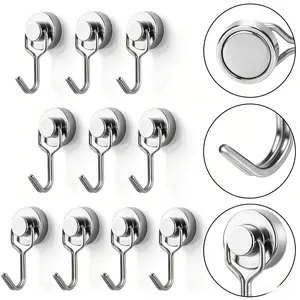 8 Pack 16 Pack 30LBS Swivel Swing Magnetic Hooks Heavy Duty Neodymium Magnet Hooks Rotatable Magnetic Wall Hooks For Cruise Ship Cabin Kitchen Refrigerator Garage Office Metal Surface Organizer Practical Cruise Travel Accessories Essentials 2026 Hangable