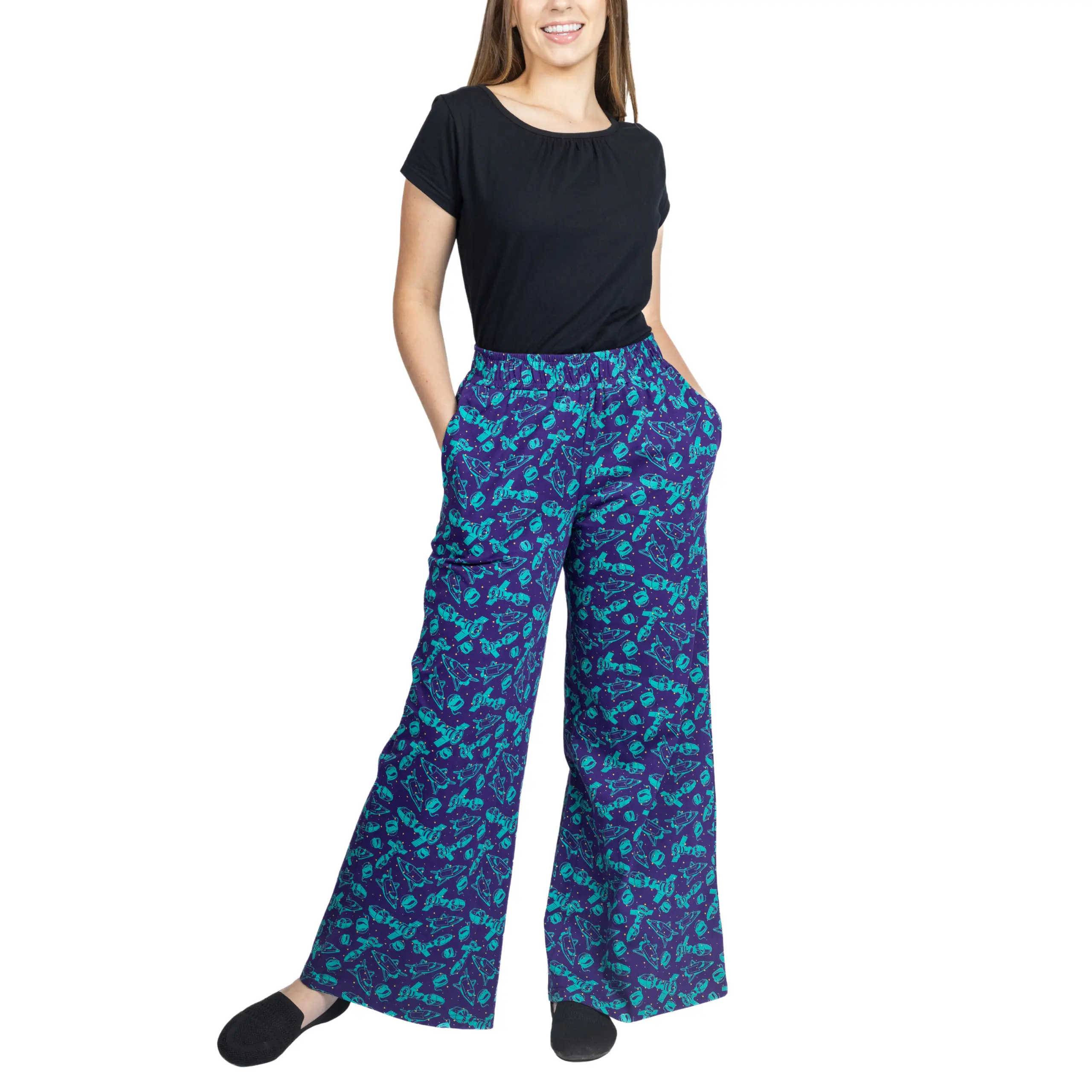 Outer Space Palazzo Pants with Pockets