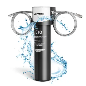 Vortopt 0.01μm Under Sink Water Filter System - NSF/ANSI 42 Certified Water Purifier,19000 Galloons Large Flow Flux,Reduces PFAS,PFOA/PFOS,Chlorine,Bad Odors,Retains Mineral Material,Q7