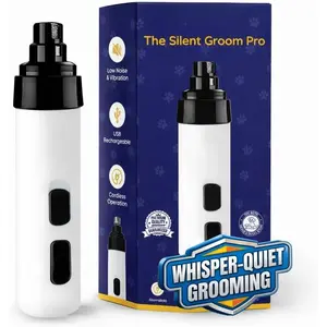 Silent Groom Pro Pet Nail Grinder |   Whisper Quiet Claw Trimmer for Dogs, Cats and Other Animals |   Safe & Stress Free Nail Grooming, Ideal for Sensitive